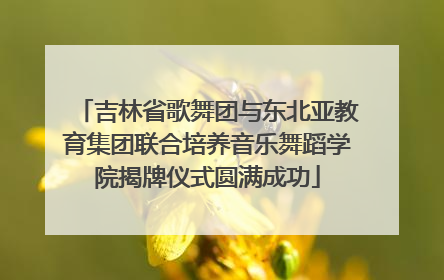 吉林省歌舞团与东北亚教育集团联合培养音乐舞蹈学院揭牌仪式圆满成功
