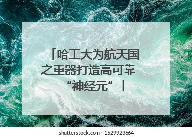 哈工大为航天国之重器打造高可靠“神经元”
