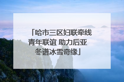 哈市三区妇联牵线青年联谊 助力后亚冬谱冰雪奇缘