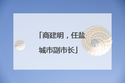商建明，任盐城市副市长
