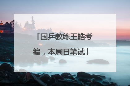 国乒教练王皓考编，本周日笔试