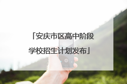 安庆市区高中阶段学校招生计划发布