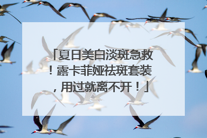 夏日美白淡斑急救！露卡菲娅祛斑套装，用过就离不开！