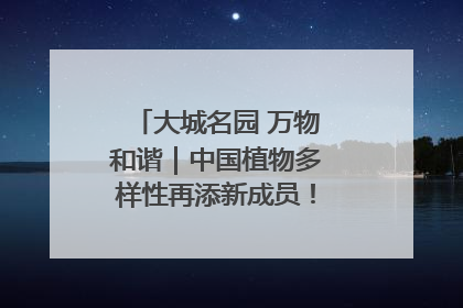 大城名园 万物和谐｜中国植物多样性再添新成员！它只在西藏墨脱