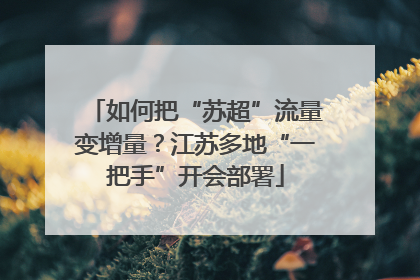 如何把“苏超”流量变增量？江苏多地“一把手”开会部署