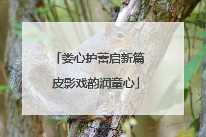 娄心护蕾启新篇 皮影戏韵润童心