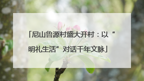 尼山鲁源村盛大开村：以“明礼生活”对话千年文脉
