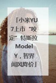 小米YU7上市“咬定”特斯拉Model Y，智界闻风降价