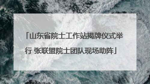 山东省院士工作站揭牌仪式举行 张联盟院士团队现场助阵