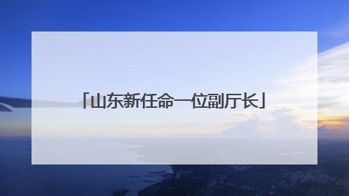 山东新任命一位副厅长