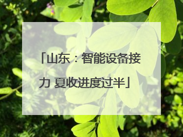 山东：智能设备接力 夏收进度过半