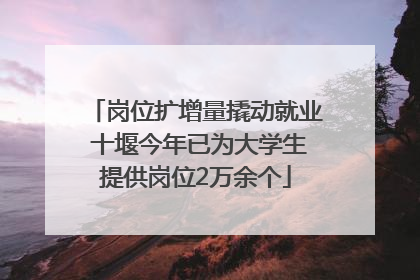 岗位扩增量撬动就业 十堰今年已为大学生提供岗位2万余个