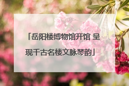 岳阳楼博物馆开馆 呈现千古名楼文脉琴韵