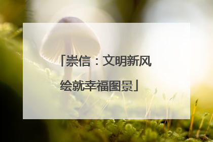 崇信：文明新风绘就幸福图景