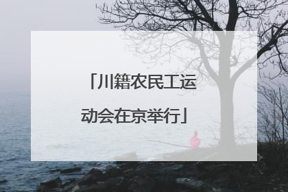 川籍农民工运动会在京举行