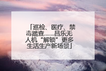 巡检、医疗、禁毒踏查……昌乐无人机“解锁”更多生活生产新场景