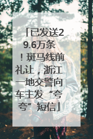 已发送29.6万条！斑马线前礼让，浙江一地交警向车主发“夸夸”短信