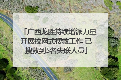 广西龙胜持续增派力量开展拉网式搜救工作 已搜救到5名失联人员