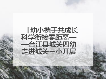 幼小携手共成长科学衔接零距离——台江县城关四幼走进城关三小开展幼小衔接活动