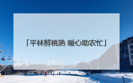 平林鲜桃熟 暖心助农忙