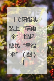 弋阳街头装上“晴雨伞” 撑起便民“幸福伞”（图）
