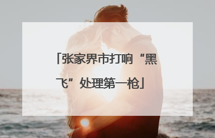 张家界市打响“黑飞”处理第一枪