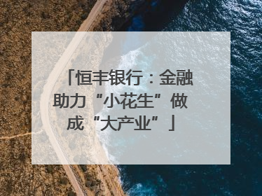 恒丰银行：金融助力“小花生”做成“大产业”