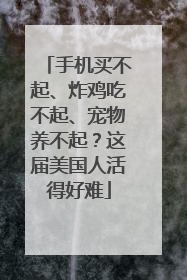 手机买不起、炸鸡吃不起、宠物养不起？这届美国人活得好难
