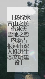 扬绿水青山之长 借冰天雪地之势 内蒙古根河市深入推进生态文明建设