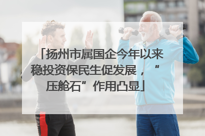 扬州市属国企今年以来稳投资保民生促发展，“压舱石”作用凸显