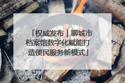 权威发布｜聊城市档案馆数字化赋能打造便民服务新模式