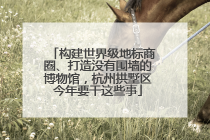 构建世界级地标商圈、打造没有围墙的博物馆，杭州拱墅区今年要干这些事