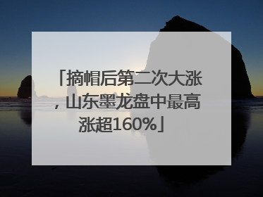 摘帽后第二次大涨，山东墨龙盘中最高涨超160%