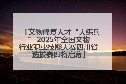 文物修复人才“大练兵” 2025年全国文物行业职业技能大赛四川省选拔赛即将启幕