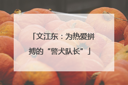 文江东：为热爱拼搏的“警犬队长”