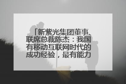 新紫光集团董事、联席总裁陈杰：我国有移动互联网时代的成功经验，最有能力做好AI应用创新
