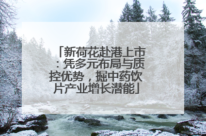 新荷花赴港上市：凭多元布局与质控优势，掘中药饮片产业增长潜能
