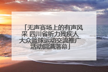 无声赛场上的有声风采 四川省听力残疾人大众篮球运动交流推广活动圆满落幕