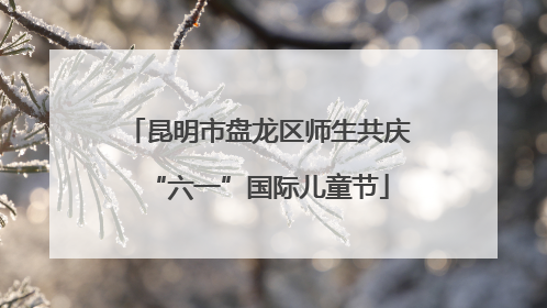 昆明市盘龙区师生共庆“六一”国际儿童节