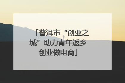 普洱市“创业之城”助力青年返乡创业做电商