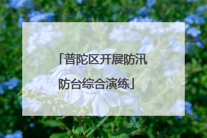 普陀区开展防汛防台综合演练