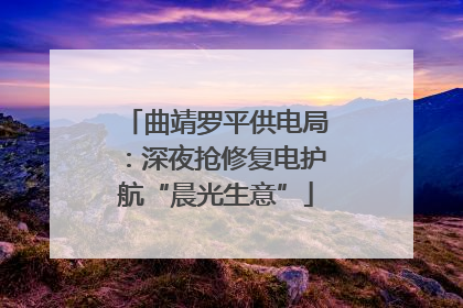 曲靖罗平供电局：深夜抢修复电护航“晨光生意”