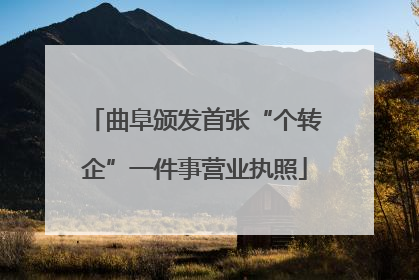 曲阜颁发首张“个转企”一件事营业执照
