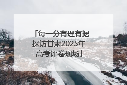 每一分有理有据 探访甘肃2025年高考评卷现场