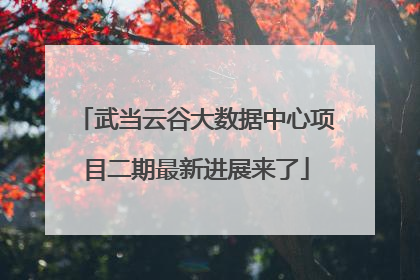 武当云谷大数据中心项目二期最新进展来了
