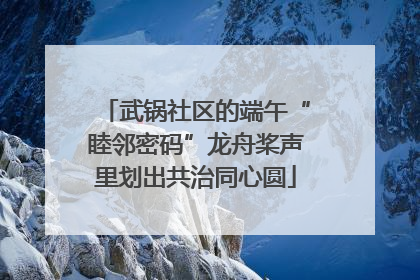武锅社区的端午“睦邻密码”龙舟桨声里划出共治同心圆