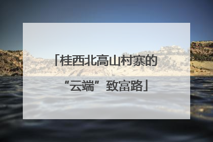 桂西北高山村寨的“云端”致富路