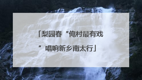 梨园春“俺村最有戏”唱响新乡南太行