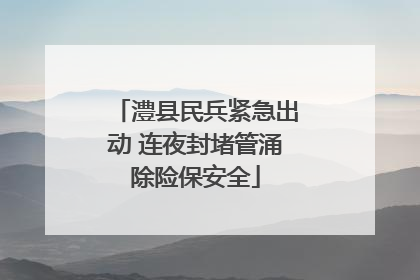 澧县民兵紧急出动 连夜封堵管涌除险保安全