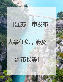 江苏一市发布人事任免，涉及副市长等